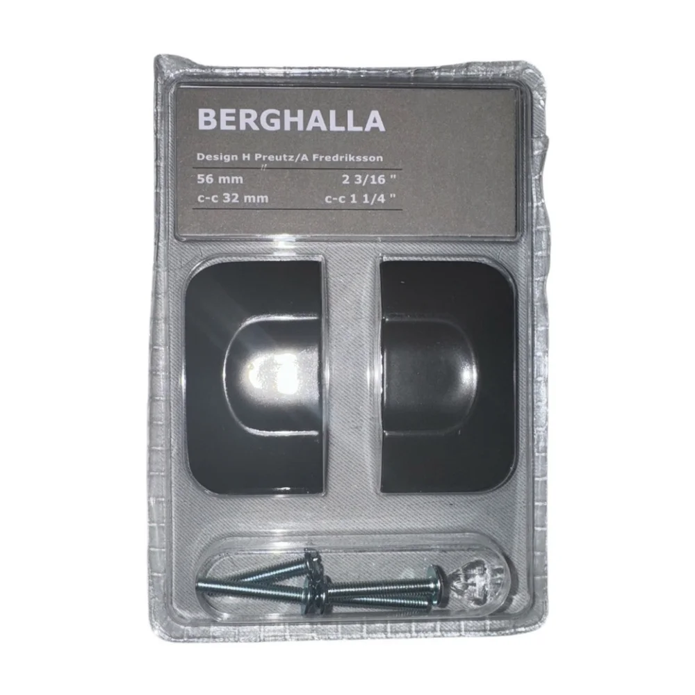 Ikea Berghalla Drawer Pull Cabinet Handle Dark Gray 2 3/16